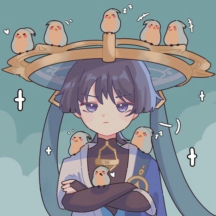 Genshin impact wanderer chibi dễ thương mê mẩn