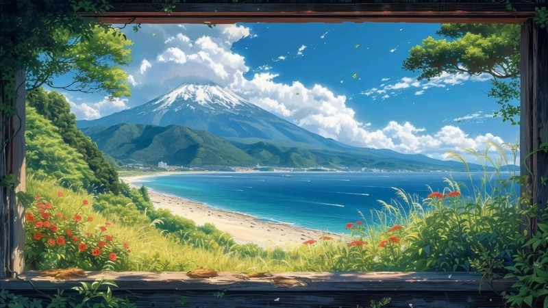 Ảnh anime khung cảnh đẹp trong một khu rừng