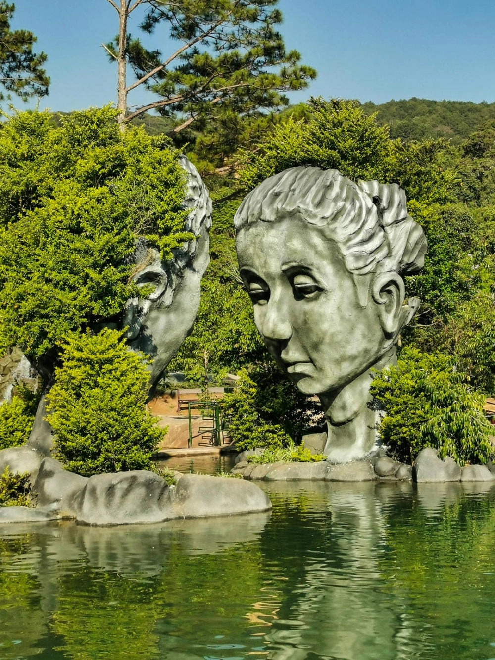 Một góc ảnh phong cảnh đẹp Đà Lạt bên hồ Tuyền Lâm