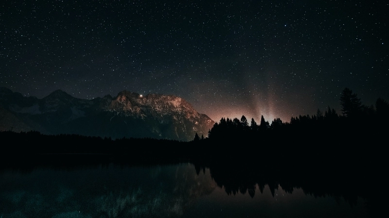 Ngắm nhìn hình nền bầu trời đêm sao lung linh