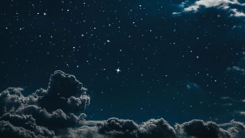 Độ phân giải sắc nét của hình nền bầu trời đêm 4k