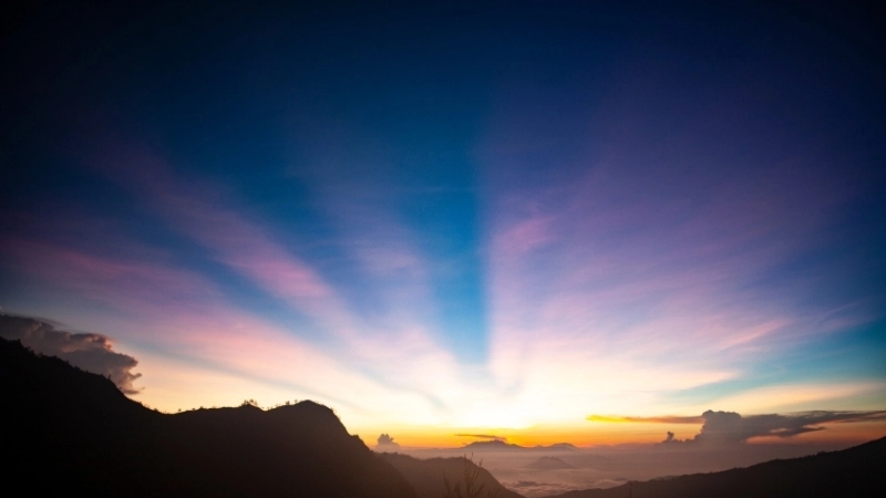 Vẻ đẹp của hình nền bầu trời bình minh