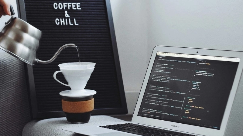 Hình nền ly cà phê đẹp bốc khói