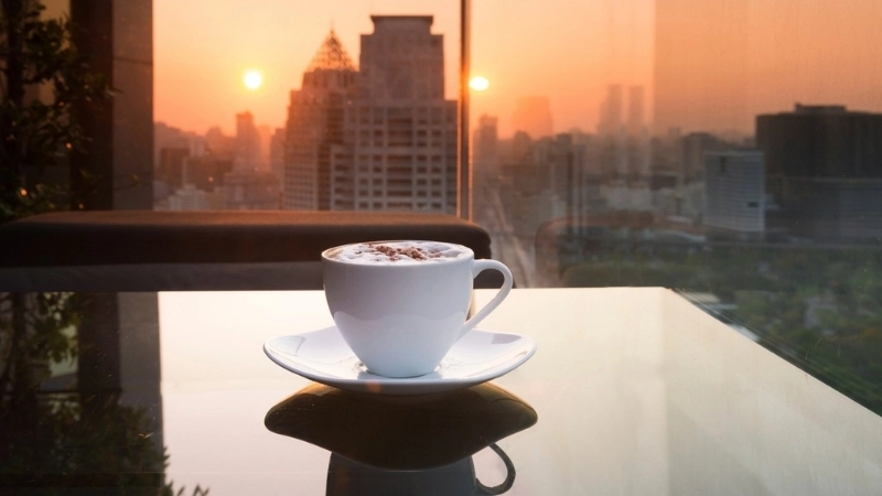 Nền cafe phong cách vintage