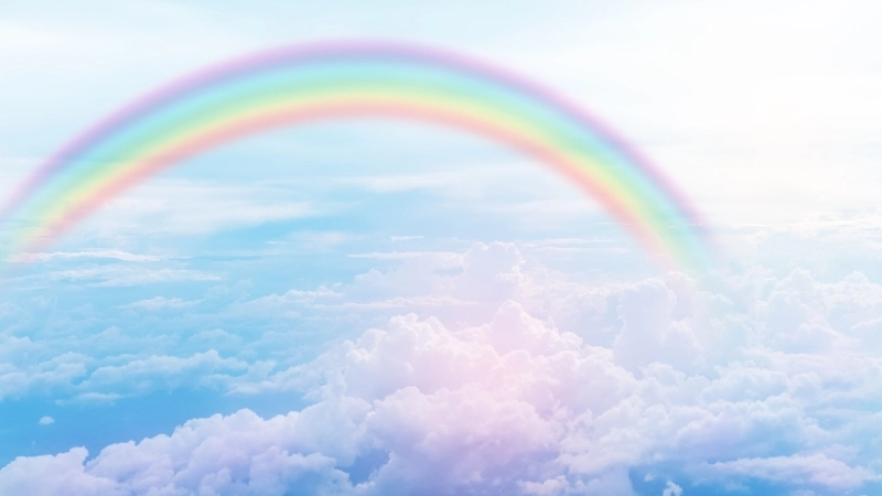 Hình nền cầu vồng cute cho bé gái