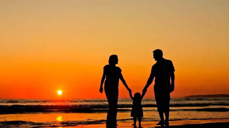 Khoảnh khắc trong hình nền gia đình hạnh phúc