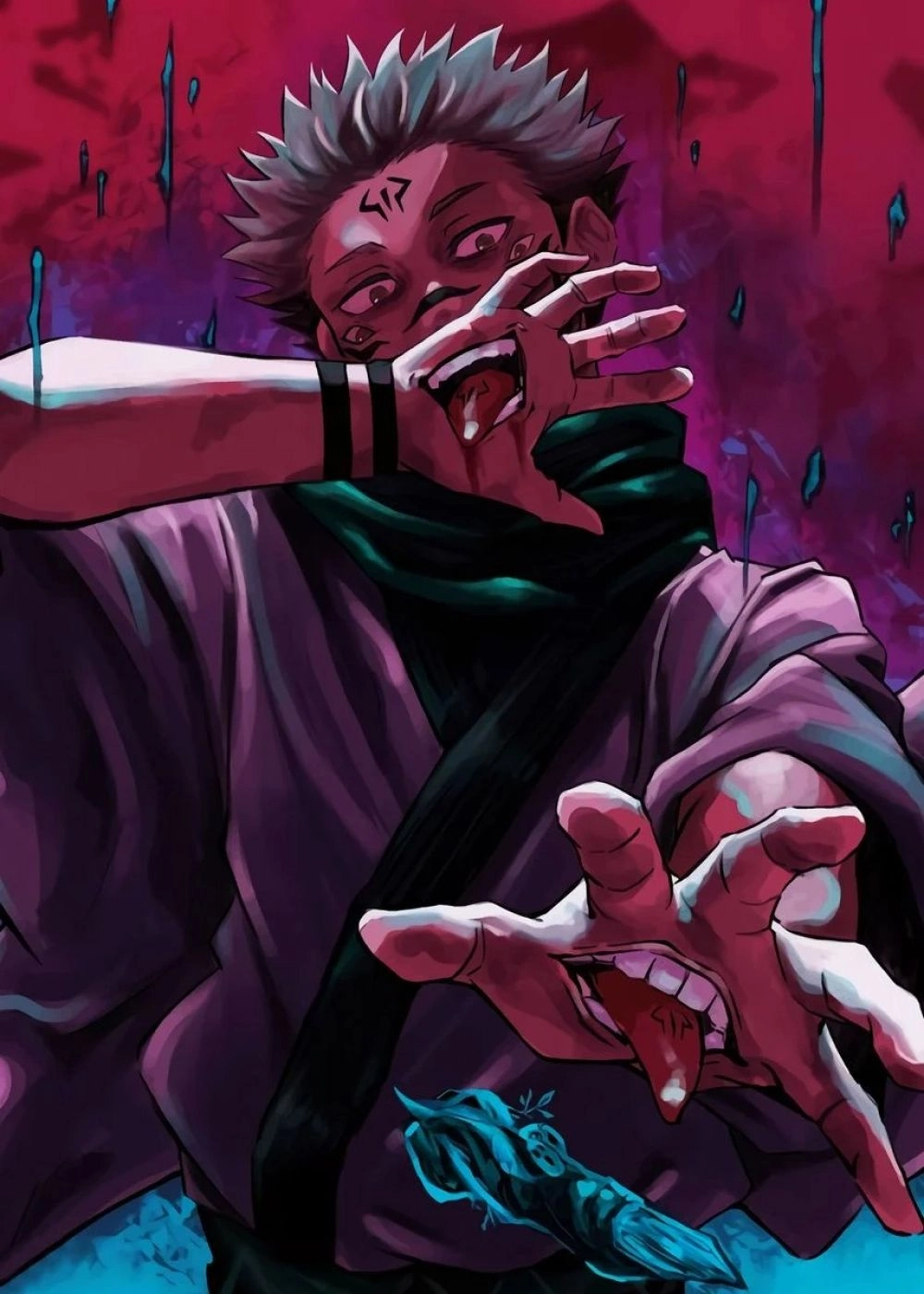 Hình nền điện thoại jujutsu kaisen phong cách tối giản