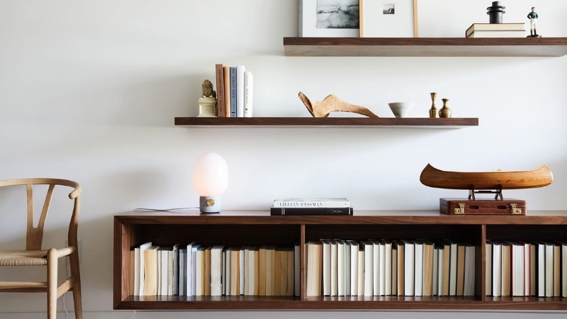 Sáng tạo với hình nền máy tính kiểu kệ sách