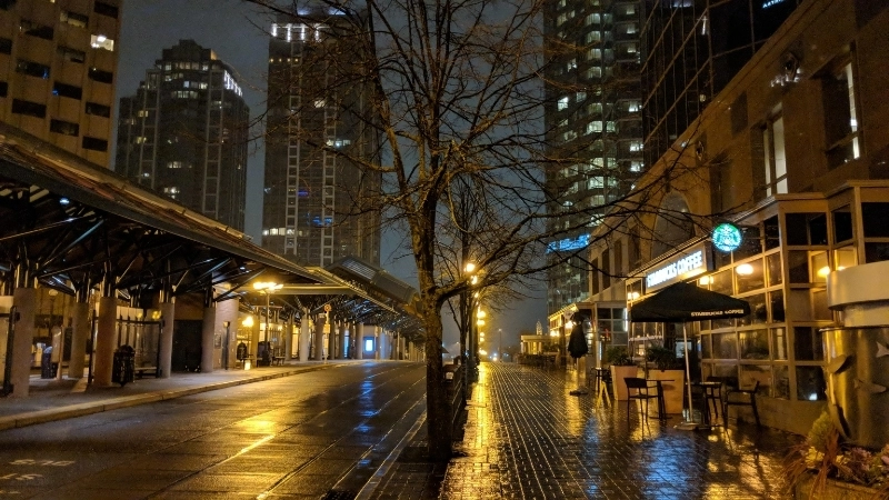 Một góc hình nền thành phố đêm Seoul