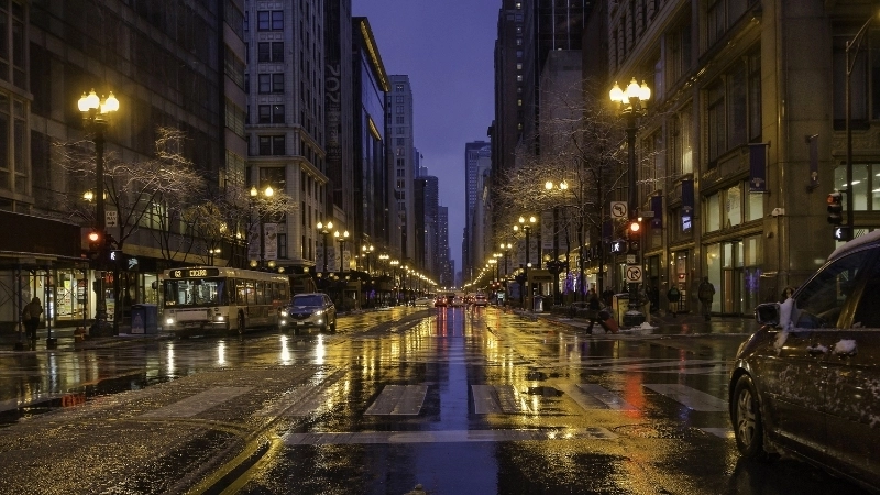 Một góc phố đêm vắng lặng