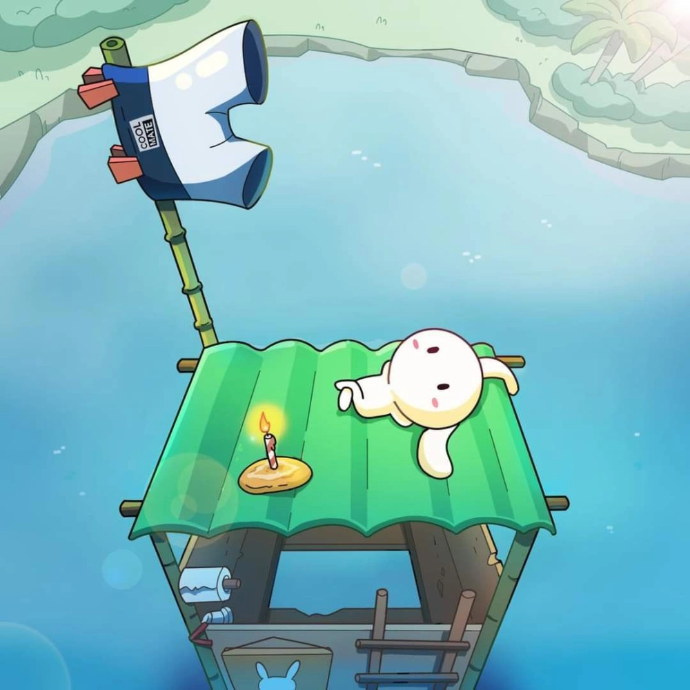 Wallpaper thỏ bảy màu đơn giản