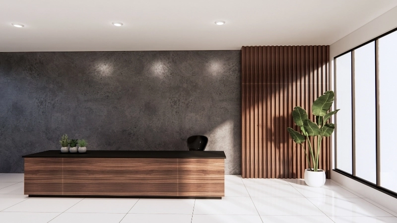 Không gian làm việc sáng tạo với hình nền phòng làm việc