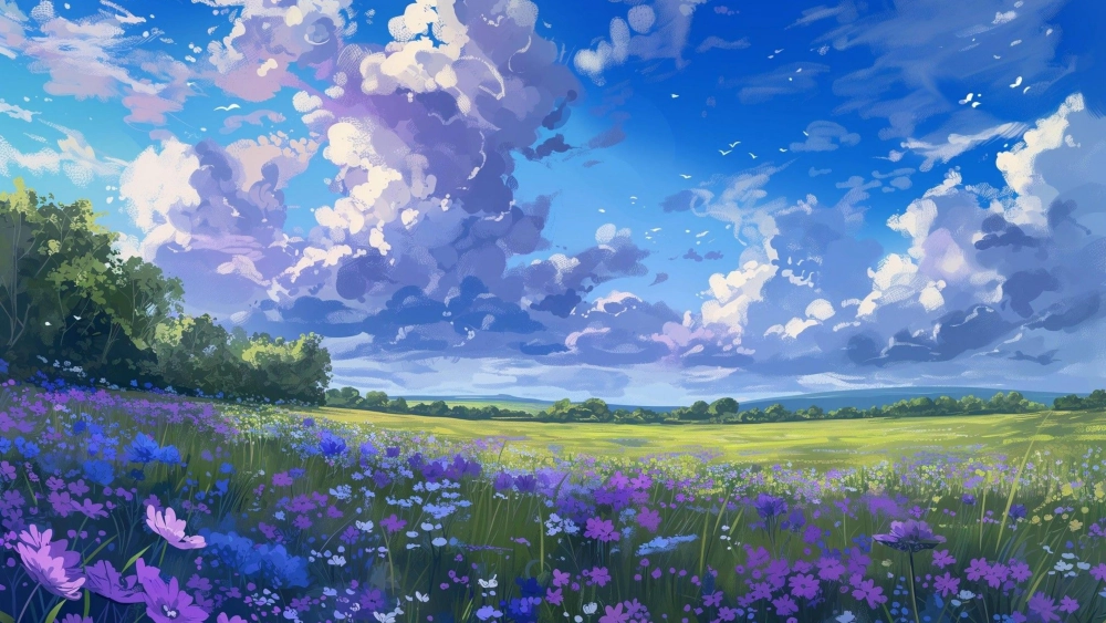 Hiệu ứng chiều sâu của tranh phong cảnh đẹp 3d