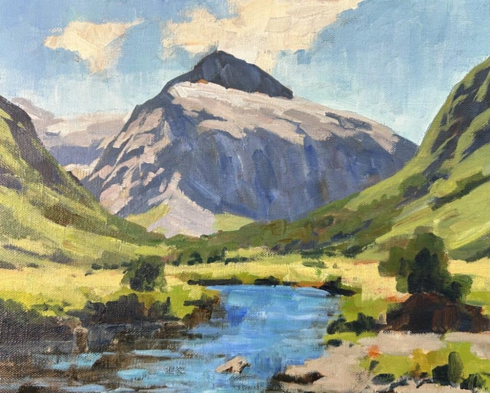 Hướng dẫn vẽ tranh phong cảnh đồng quê đơn giản với gam màu tươi sáng