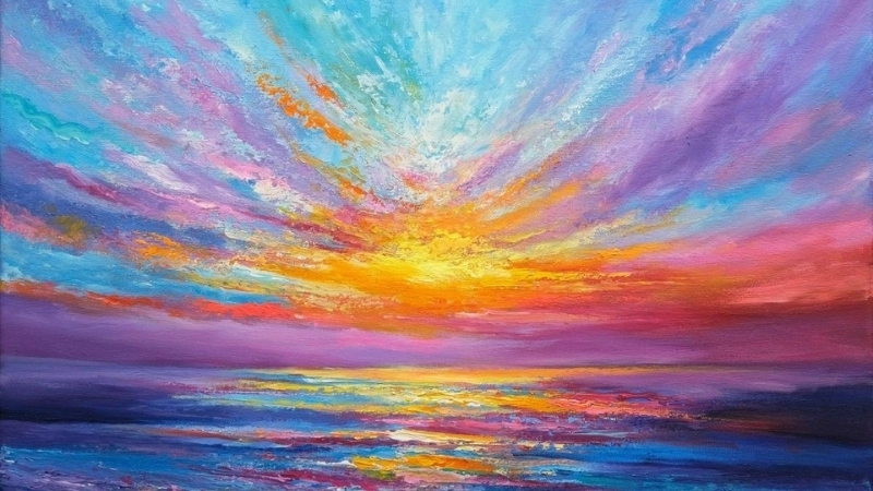 Ý tưởng vẽ tranh cảnh hoàng hôn