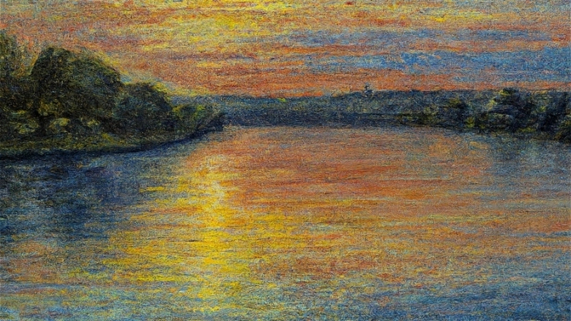 Các bước vẽ tranh phong cảnh hoàng hôn trên biển đơn giản