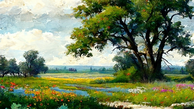 Hoài niệm với tranh làng quê bắc bộ