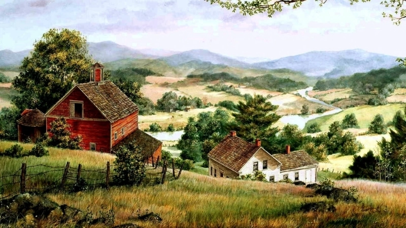 Hướng dẫn vẽ tranh phong cảnh làng quê đẹp từng bước