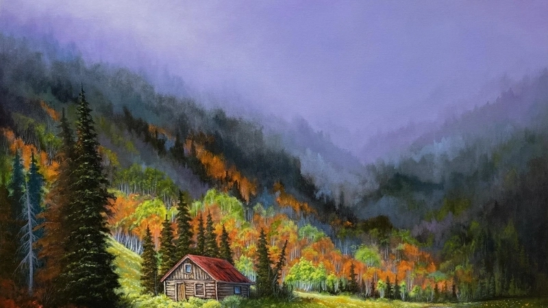 Khung cảnh trong ảnh phong cảnh mùa thu buồn