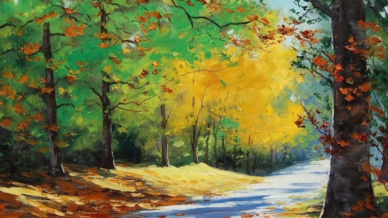 Hướng dẫn vẽ tranh phong cảnh mùa thu