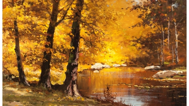 Góc nhìn tranh phong cảnh mùa thu buồn