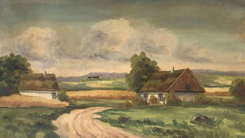 Hiệu ứng chiều sâu của tranh phong cảnh quê hương 3d