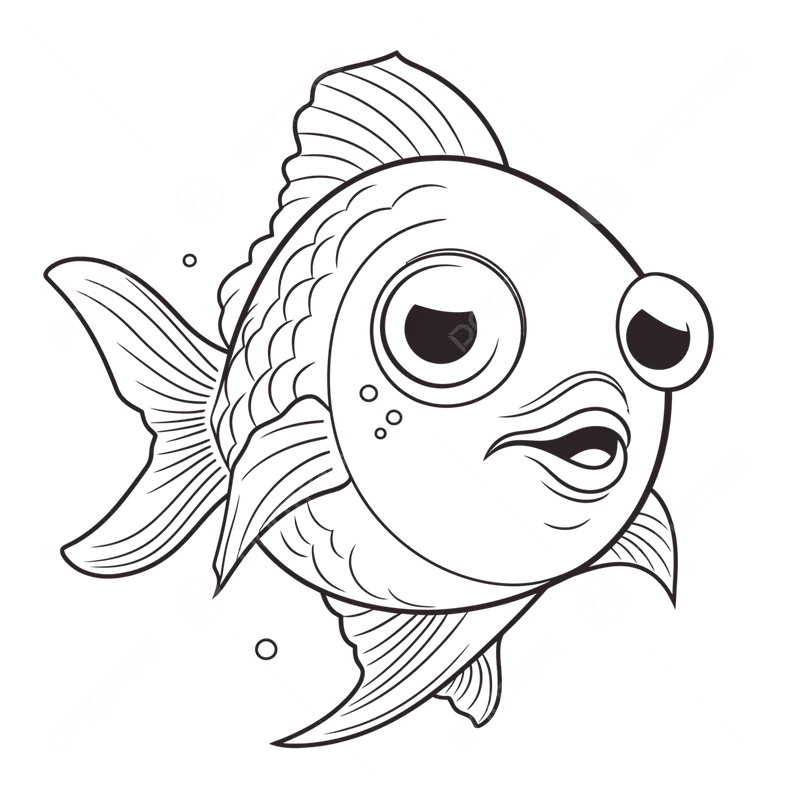 Bé tập tô hình tô màu cá heo chibi đáng yêu