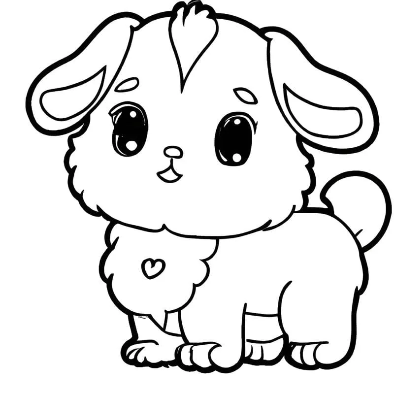 Bộ sưu tập hình tô màu cún cưng chibi