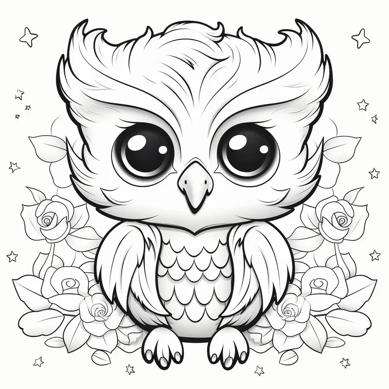 Các mẫu tô màu con cú đa dạng