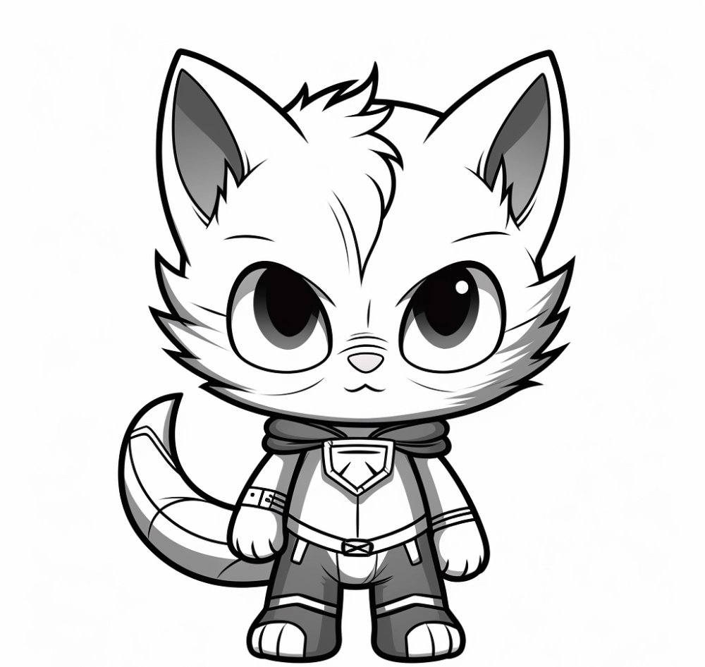 Tranh tô màu mèo Hello Kitty cho bé gái