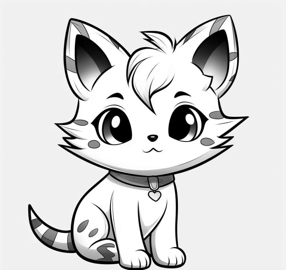 Bộ hình tô màu mèo cute nhất