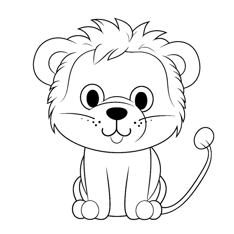 Chú sư tử Simba chibi tinh nghịch
