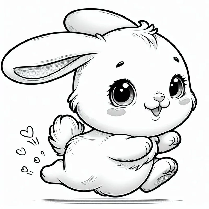 Các mẫu tô màu con thỏ đơn giản cho bé