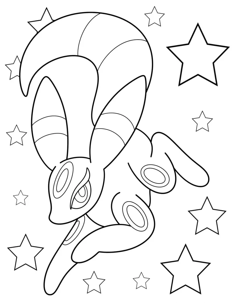 Tranh tô màu các dạng tiến hóa của eevee