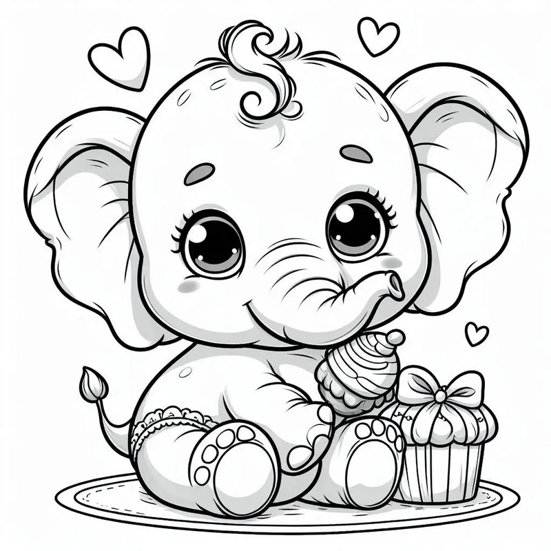 Voi chibi đáng yêu đang ngủ gật