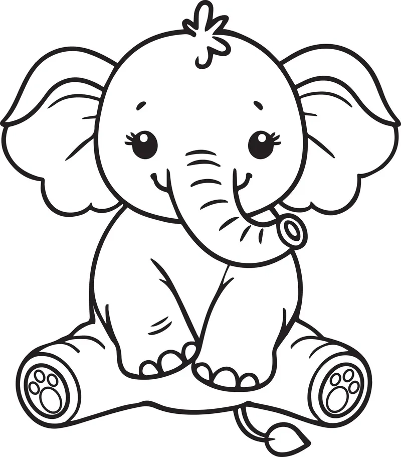 Voi chibi đang chơi đùa cùng bạn bè