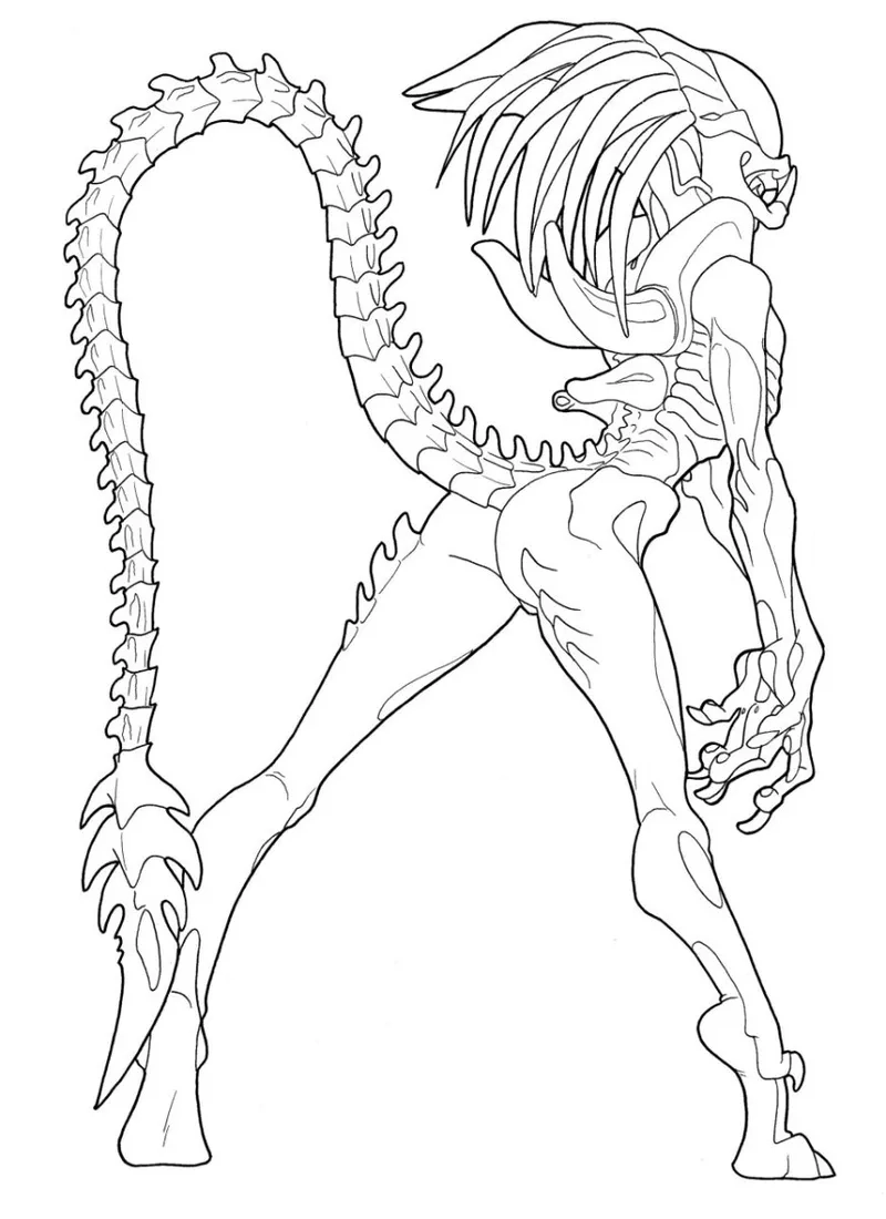 In hình Xenomorph chibi khổ A4