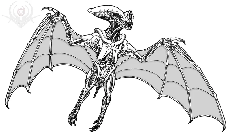 Mẫu tô màu Xenomorph ngầu