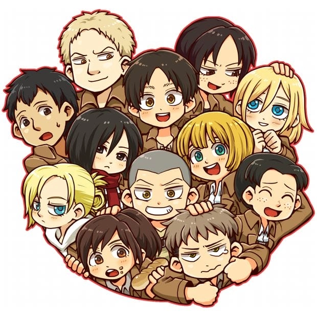 Bộ hình nền aot chibi wallpaper cho máy tính