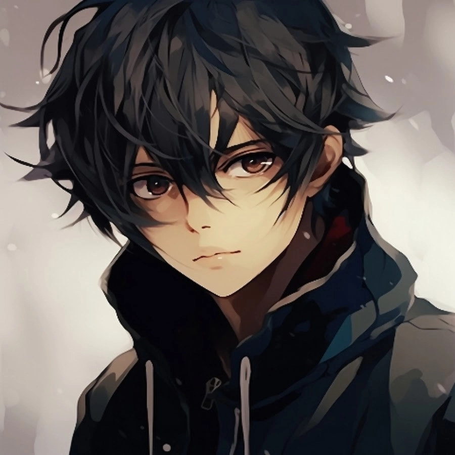 Một avatar anime boy lạnh lùng với ánh mắt cuốn hút