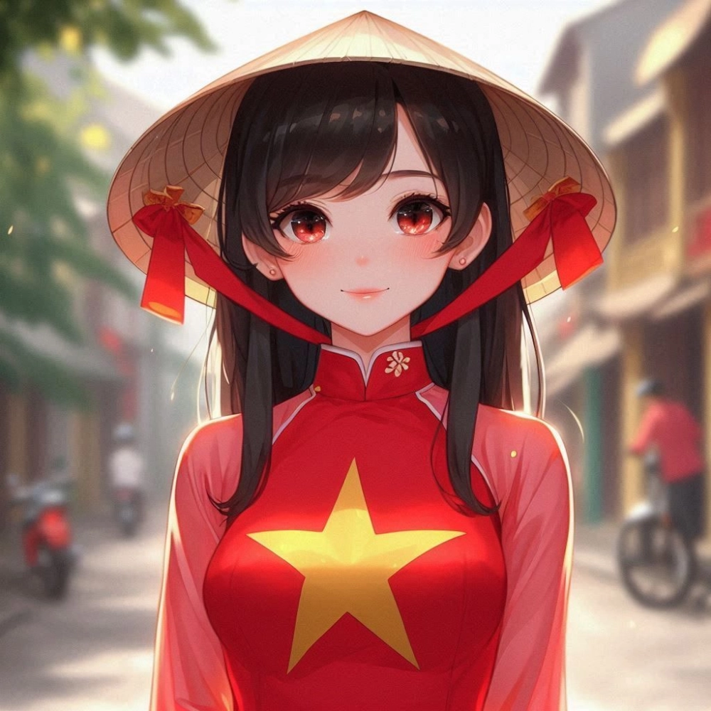 Mẫu avatar cờ đỏ sao vàng đầy tự hào dân tộc