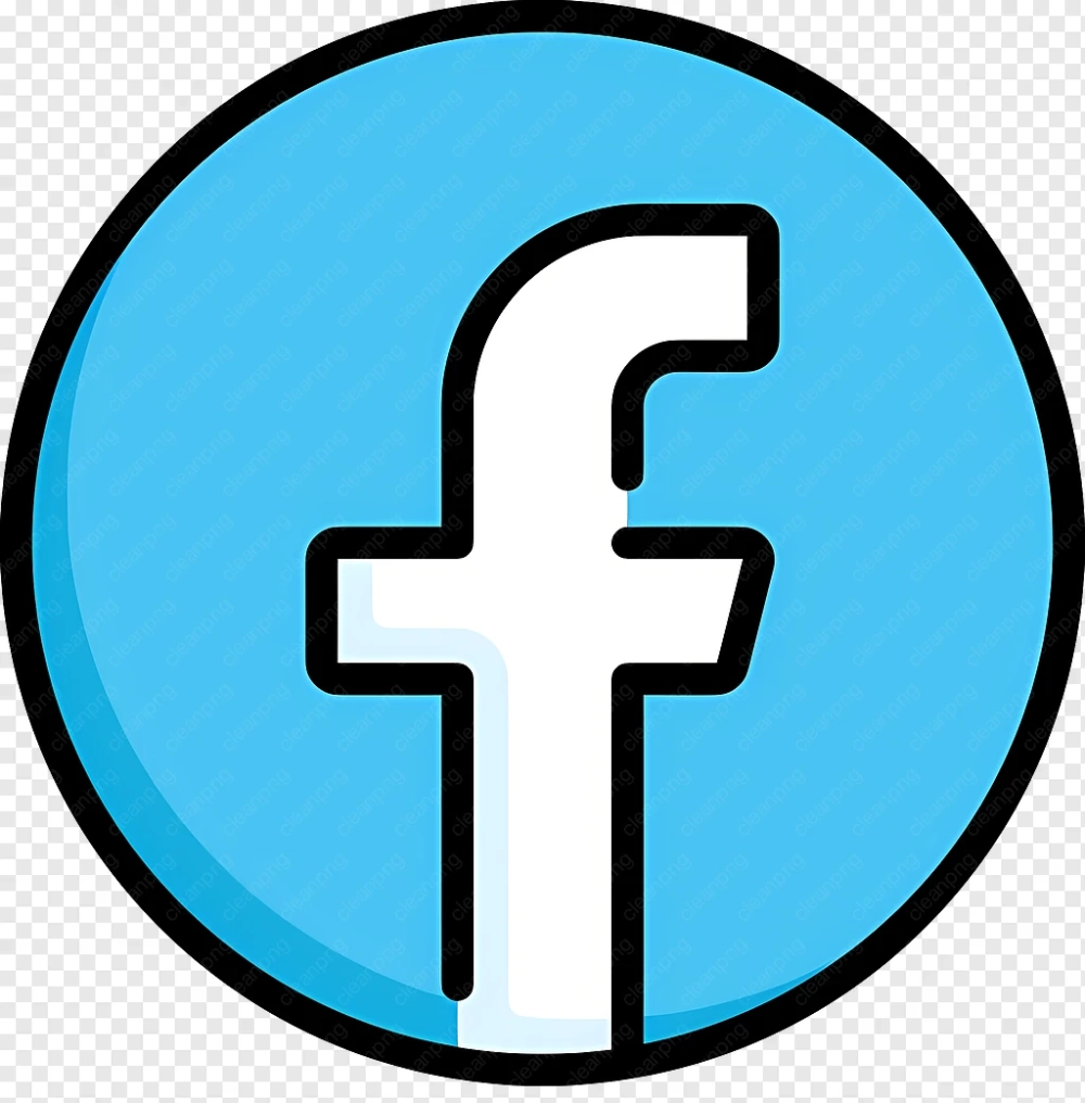 Mẫu avatar logo Facebook trắng