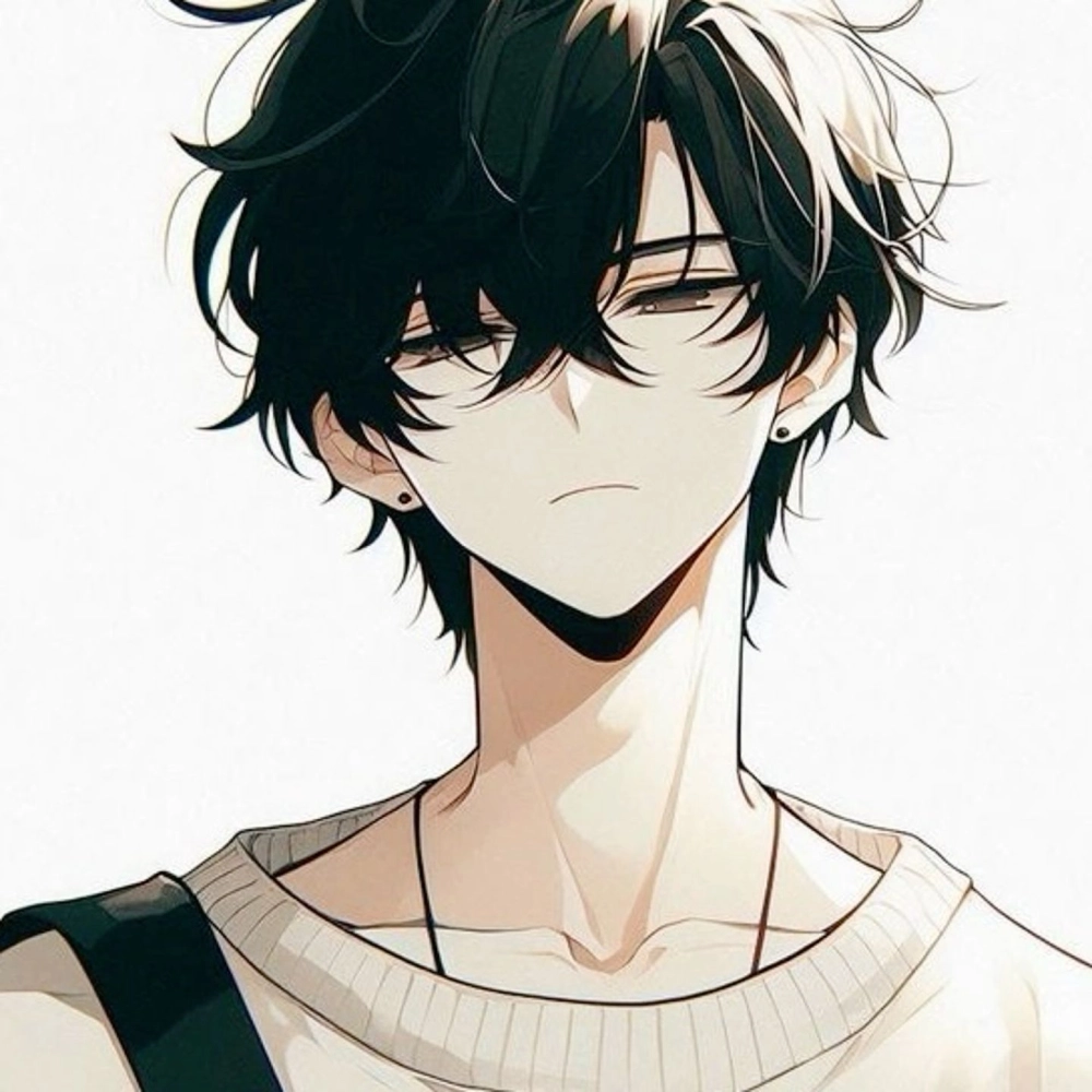 Avatar anime buồn che mặt bằng một cuốn sách