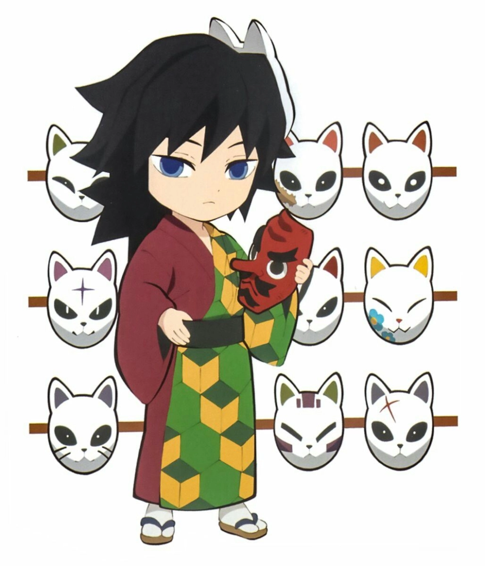 Bộ Giyu chibi sticker độc đáo