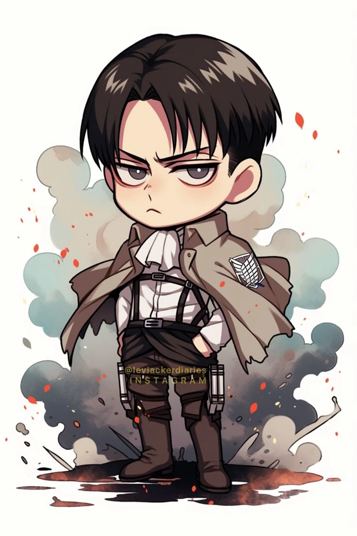 In thành Levi Chibi poster trang trí phòng