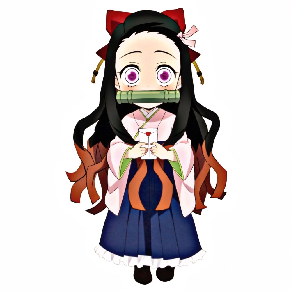 Mẫu chibi nezuko wallpaper cho màn hình khóa
