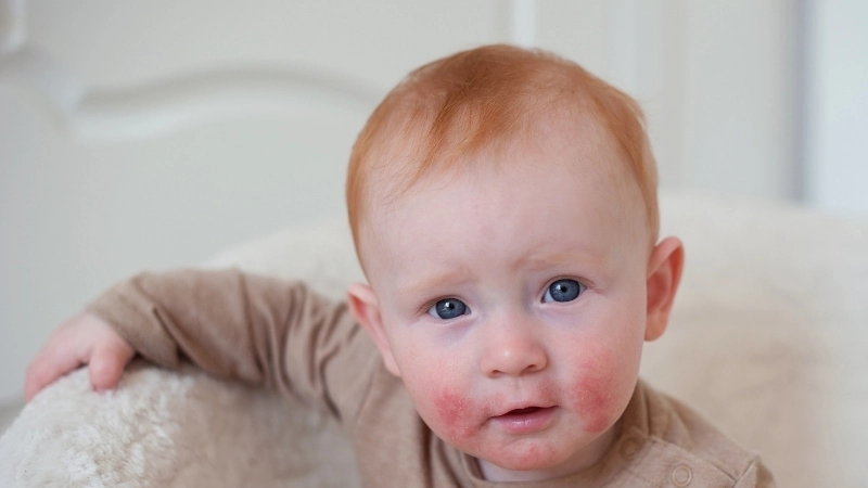 Hình ảnh viêm da cơ địa ở trẻ em