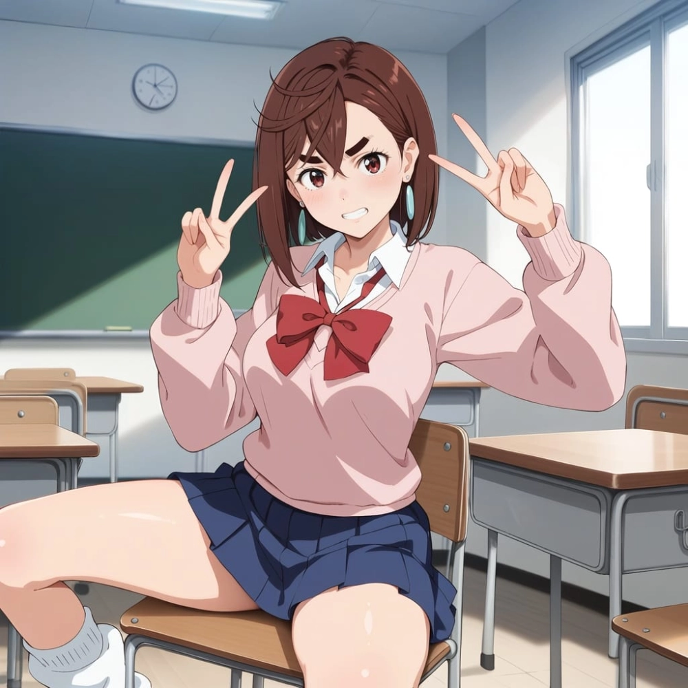 Phong cách Momo Dandadan ngầu khi chiến đấu