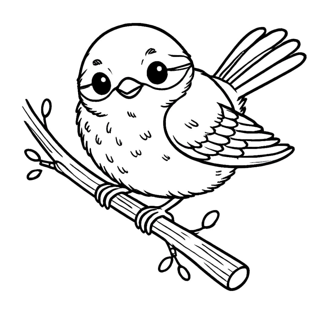 Tô màu con chim giúp bé phát triển tư duy màu