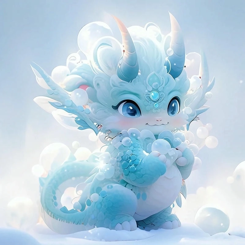 Hình con rồng chibi nhỏ xinh và ngộ nghĩnh